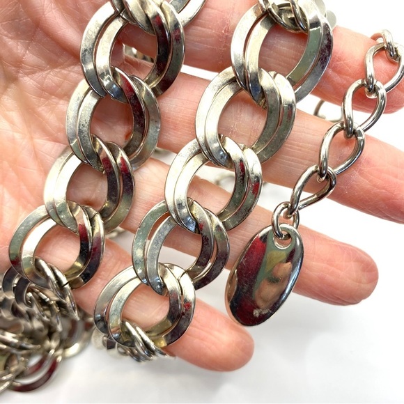 Silvertone Chain Link Vintage Belt - Picture 4 of 8